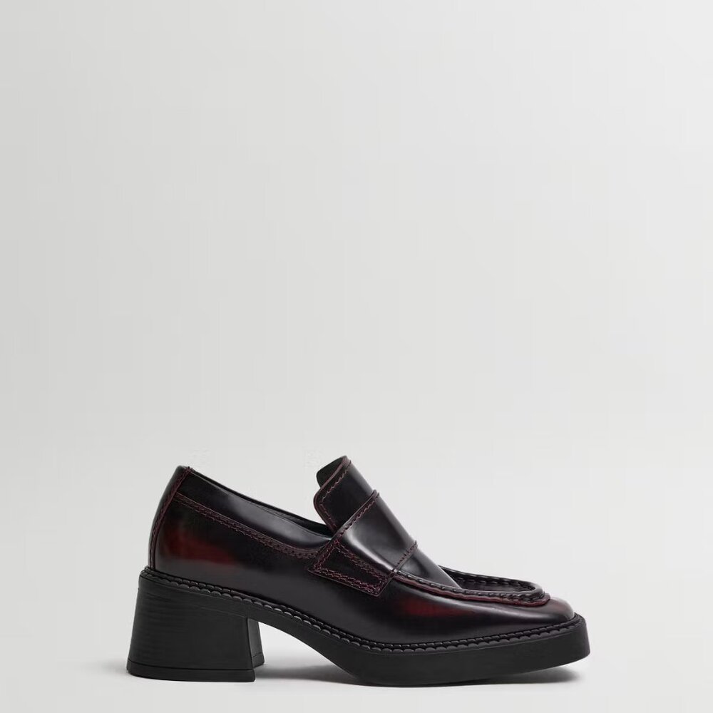 NIB! SOLD OUT COLOR! MIISTA KARINA BURGUNDY BRUSH OFF LEATHER LOAFERS sz38 - Picture 14 of 15